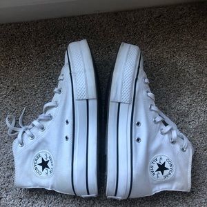 White Platform Converse